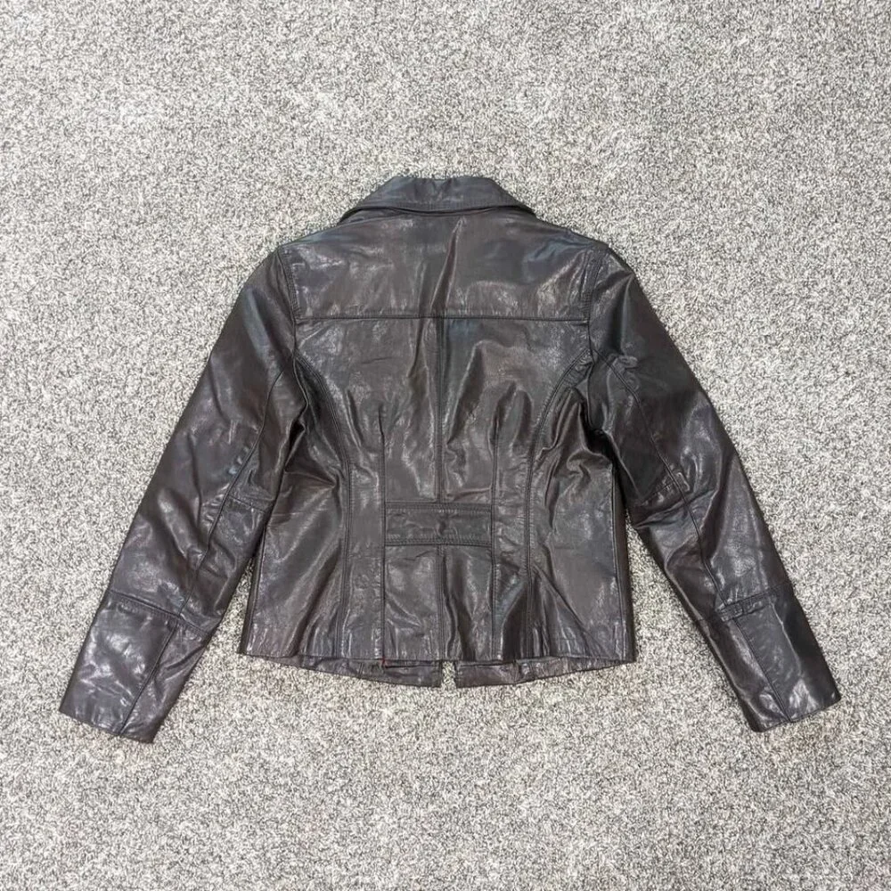 Wilsons Leather Vintage Jacket Size Medium Brown - Picture 2 of 10